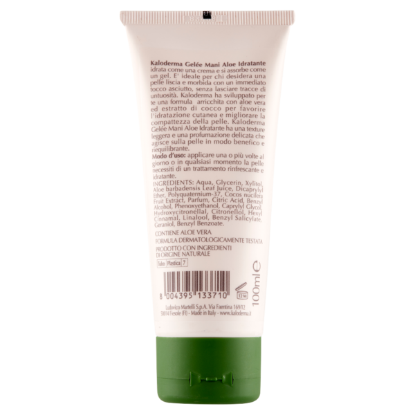 Kaloderma Idratante Gelée Aloe Crema Gelée Mani per Pelle Normale,Secca,Screpolata o Arrossata 100ml