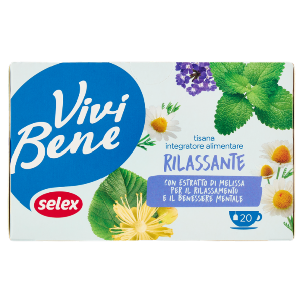 Selex Vivi Bene Tisana Rilassante con Estratto di Melissa 20 Filtri 20 Filtri 32 g