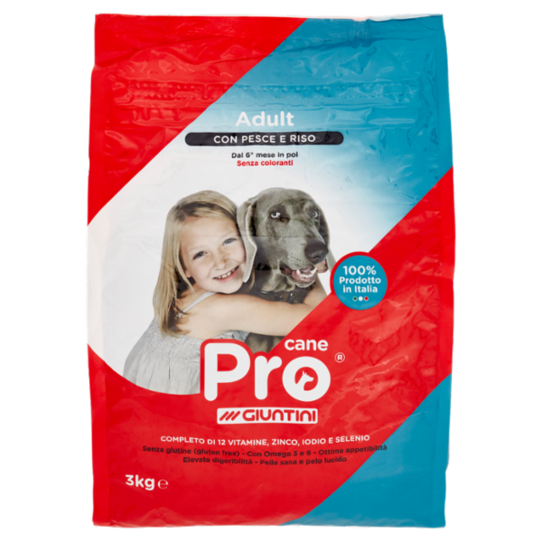 Giuntini Pro cane Adult con Pesce e Riso 3 kg