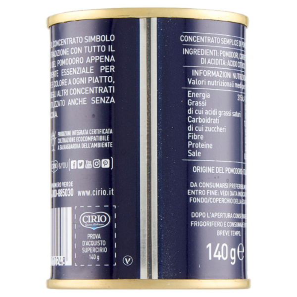 Cirio Supercirio Concentrato di Pomodoro 140 g