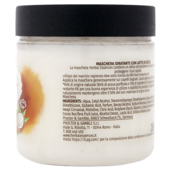 Herbal Essences Maschera Capelli Idratante con Latte di Cocco 250 ml