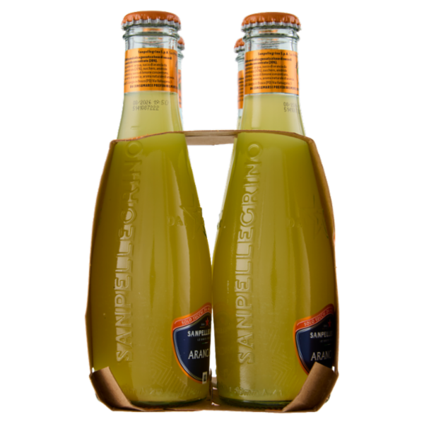 BIBITE SANPELLEGRINO, Bevanda Gassata,Aranciata, Vetro - 4x200ml