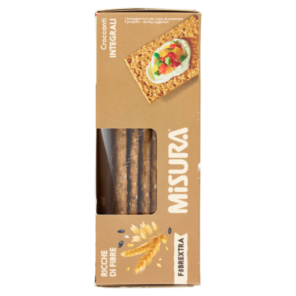Misura Fibrextra Croccanti Integrali con Semi di Sesamo, Fiocchi d'Avena e Chia 160 g