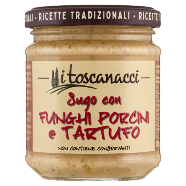 i toscanacci Sugo con Funghi Porcini e Tartufo 180 g