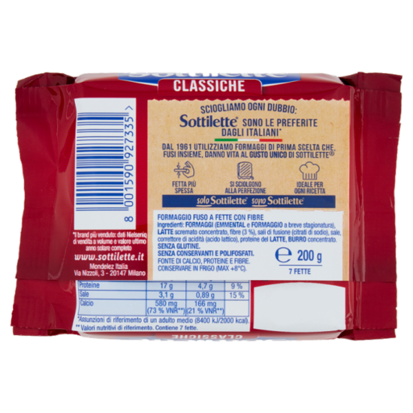 Sottilette Classiche formaggio fuso a fette - 200g