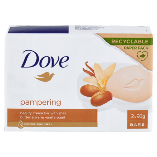 Dove pampering beauty cream bar with shea butter & warm vanilla scent Bars 2 x 90 g