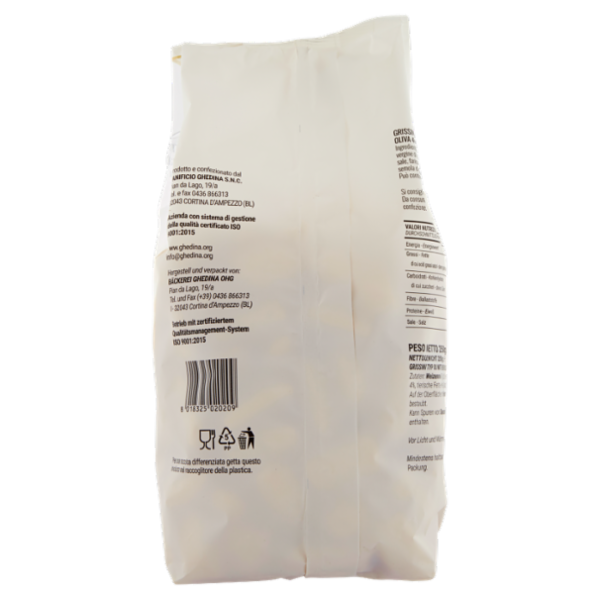 Ghedina grissì Cortina con olio extra vergine di oliva 250 g