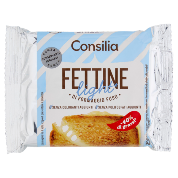 Consilia Fettine di Formaggio Fuso Light 6 Fette 150 g
