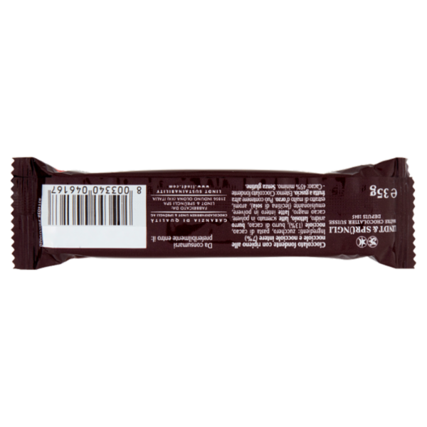 Lindt Barretta Snack Cioccolato Fondente Cioccolato con nocciole 35 g