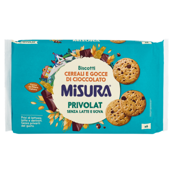 Misura Privolat Biscotti Cereali e Gocce di Cioccolato 280 g