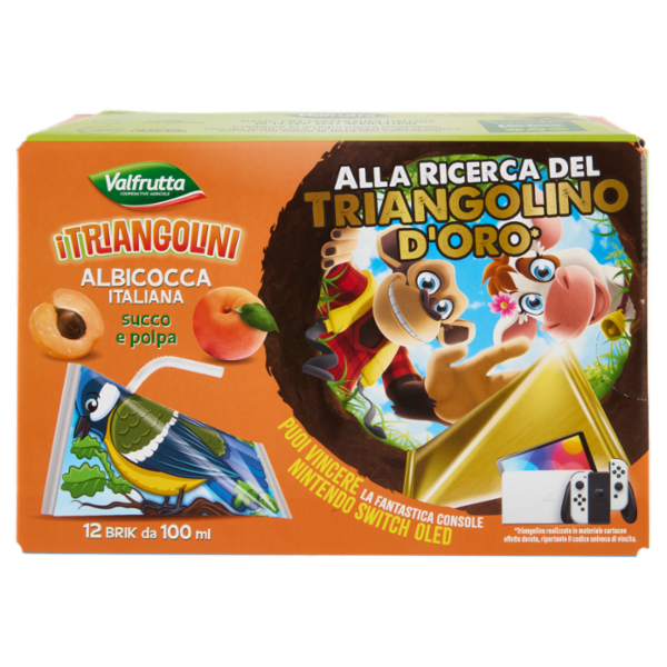 Valfrutta i Triangolini Albicocca Italiana succo e polpa Brik 12 x 100 ml