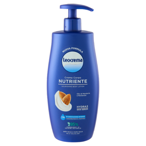 Leocrema Crema Corpo Nutriente Olio di Mandorle e Pantenolo 500 ml