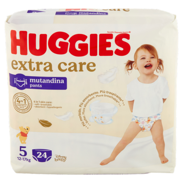 Huggies extra care mutandina 5 12-17 Kg 24 pz