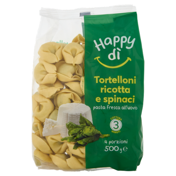 Happy dì Tortelloni alla Ricotta e Spinaci 500 g