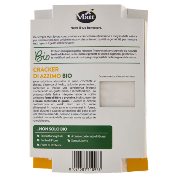 Matt Cracker di Azzimo Bio Proteici 80 g