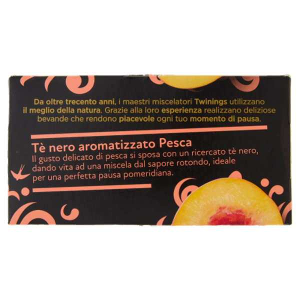 Twinings Pesca Tè Nero aromatizzato 20 filtri The 40 g