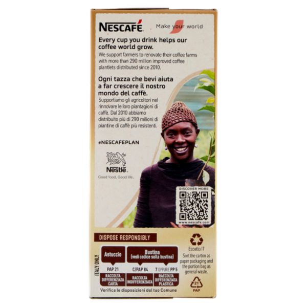 NESCAFÉ Cappuccino Double Choco Solubile con Cacao 8 Bustine 148g
