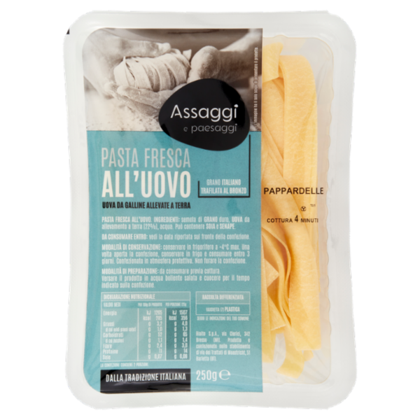 Assaggi e paesaggi Pasta Fresca all'Uovo Pappardelle 250 g