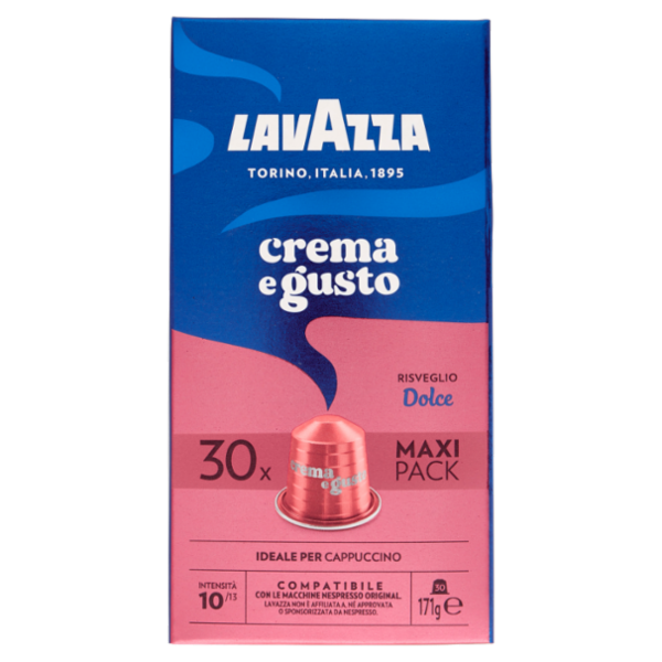 Lavazza crema e gusto Dolce Compatibile Nespresso Original 30 Capsule 171 g