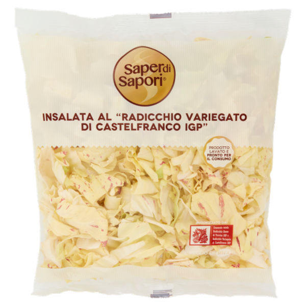 Selex Saper di Sapori Radicchio Variegato e di Treviso I.G.P. Lavato e Pronto per il Consumo 200 g