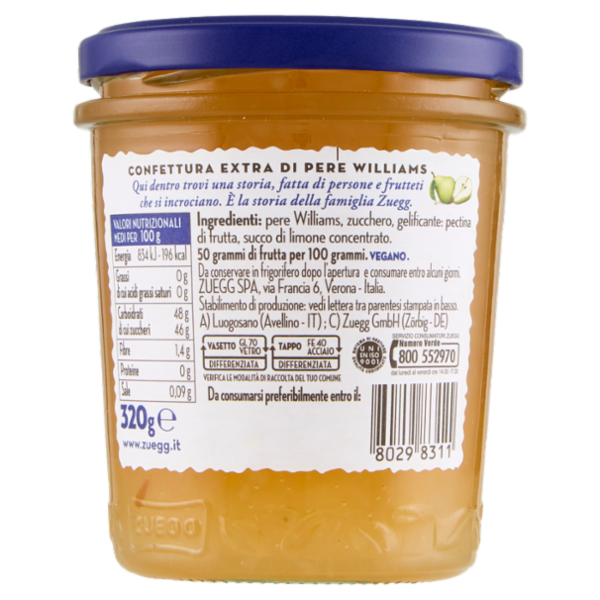 Zuegg I frutteti di Oswald Zuegg Pere Williams 320 g