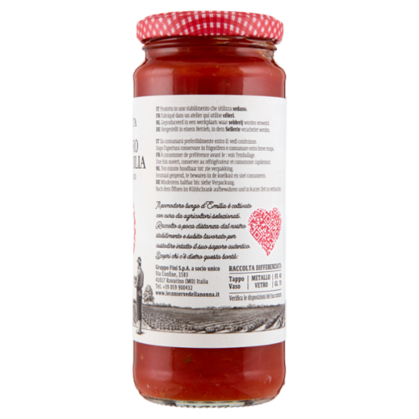 Le Conserve della Nonna Salsa Pronta di Pomodoro Lungo d'Emilia 330 g