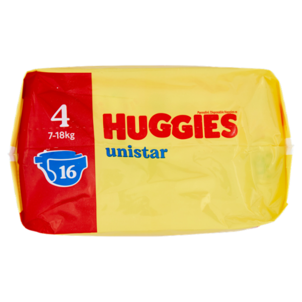 Huggies unistar Pannolini 4 7-18 Kg 16 pz