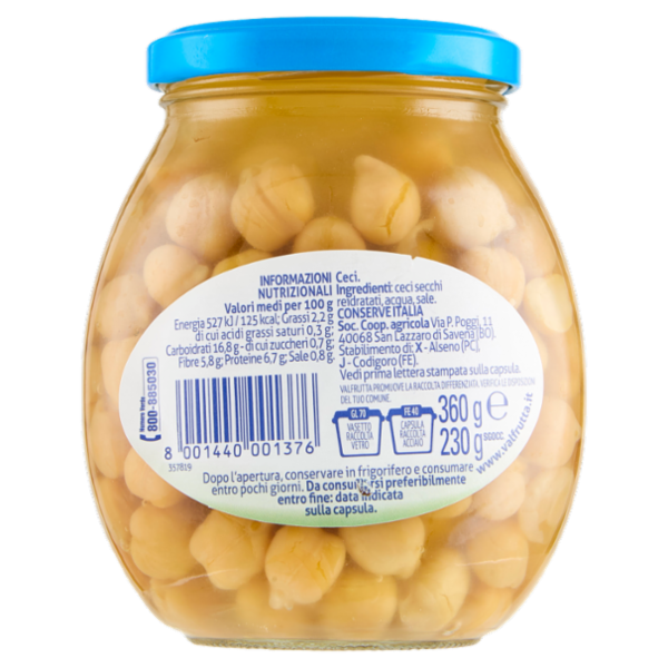 Valfrutta ceci italiani 360 g