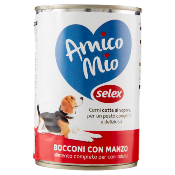 Selex Amico Mio Bocconi per Cane con Manzo 405 g