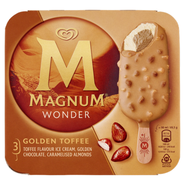 Magnum Wonder Golden Toffee 3 Gelati 208,5 g