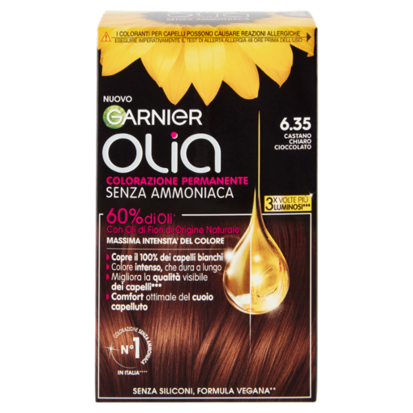 Garnier Olia Tinta Capelli, Senza Ammoniaca, Light chocolate 635