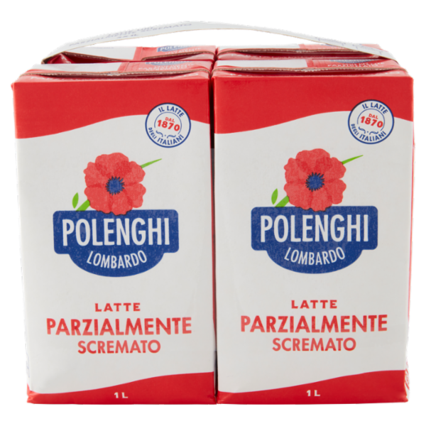 Polenghi Lombardo Latte Parzialmente Scremato 4 x 1 L