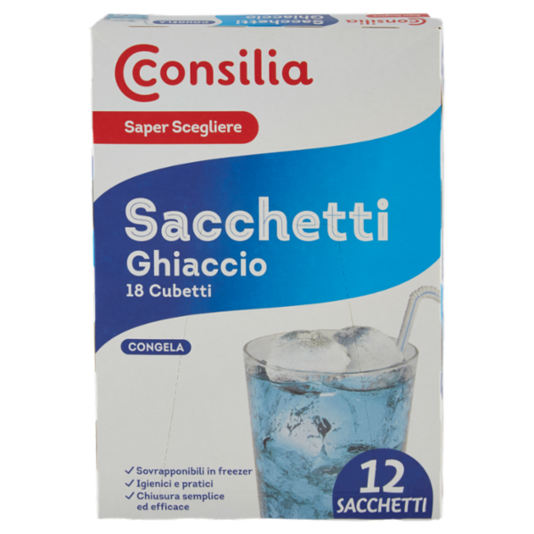 Consilia Saper Scegliere Sacchetti Ghiaccio 18 Cubetti 12 pz
