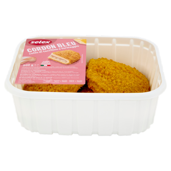 Selex Cordon Bleu con Cotto di Tacchino e Formaggio 4 porzioni 500 g