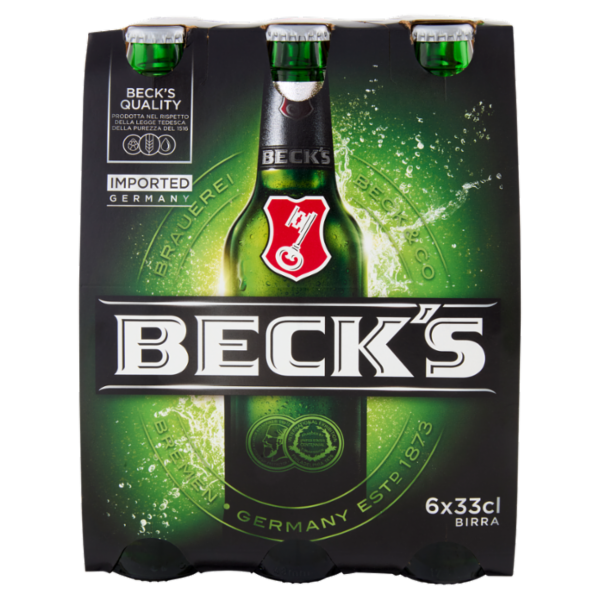 BECK'S Birra pilsner tedesca bottiglia 6x33cl