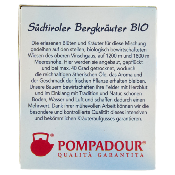 Pompadour Infuso Erbe alpine Bio 20 x 1,2 g