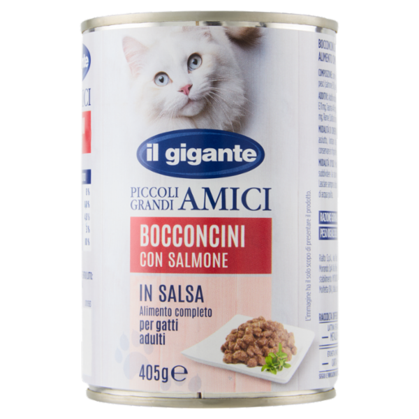 IL GIGANTE Piccoli Grandi Amici Bocconcini con Salmone in Salsa 405 g