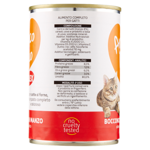 Selex Amico Mio Gatto Bocconcini con Manzo 415 g