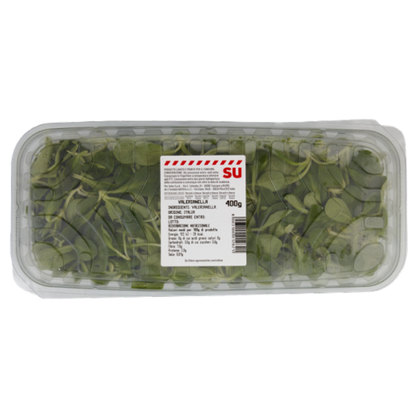 Sù Valerianella Lavata e Pronta per il Consumo in Vaschetta 400 g