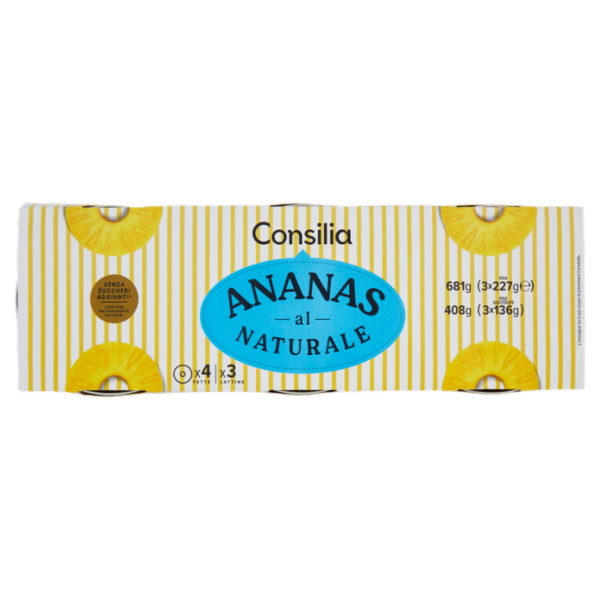 Consilia Saper Scegliere Ananas al naturale 3 x 227 g