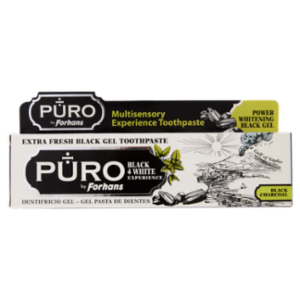 Puro By Forhans Black 4 White Experience Dentifricio Gel 75 Ml