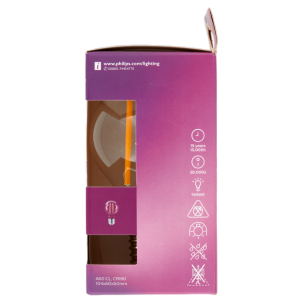 Philips Led goccia filamento 75W E27 2700K