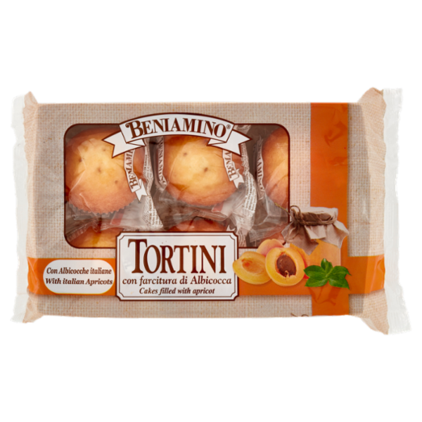 Beniamino Tortini con farcitura di Albicocca 6 x 41,7 g