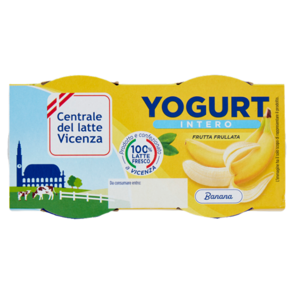 Centrale del latte Vicenza Yogurt Intero Frutta Frullata Banana 2 x 125 g