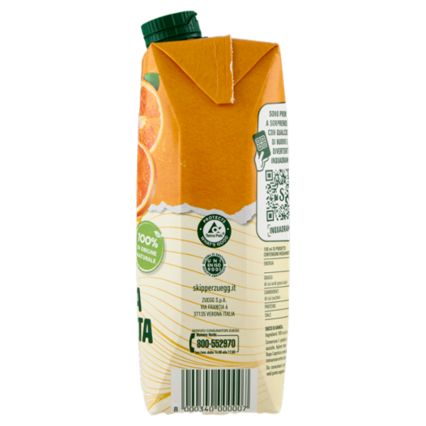 Zuegg Skipper 100% Frutta Spremuta Arancia Bionda 750 ml