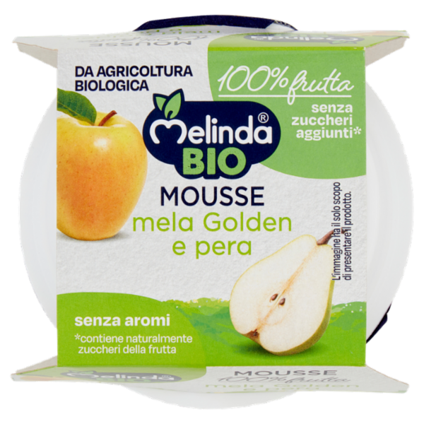 Melinda Bio mousse mela Golden e pera 2 x 100 g