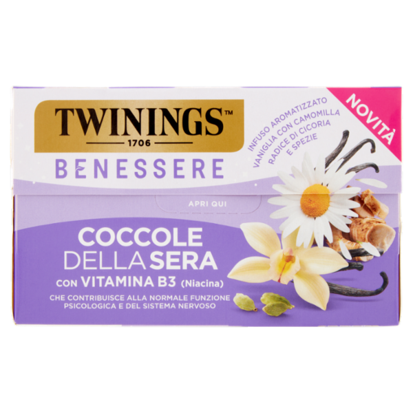 Twinings Benessere Coccole della Sera Infuso Aromatizzato 18 x 1,5 g