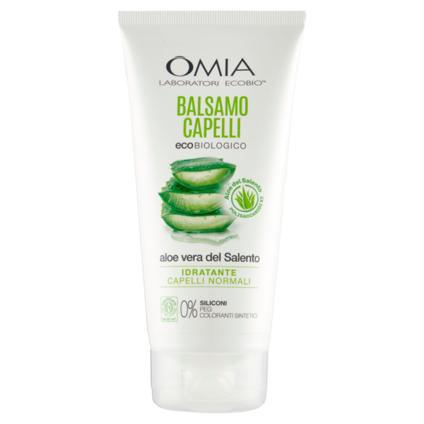 Omia Laboratori Ecobio Balsamo Capelli ecobiologico aloe vera del Salento Idratante 180 ml