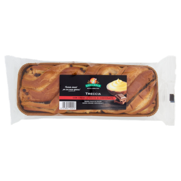 Gecchele Treccia con Crema e Gocce di Cioccolato 300 g