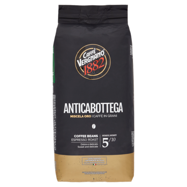 Caffè Vergnano 1882 Anticabottega Miscela Oro Caffè in Grani 1000 g